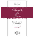 Customized Decor Rectangle Wine Wedding Label 3.5x3.75